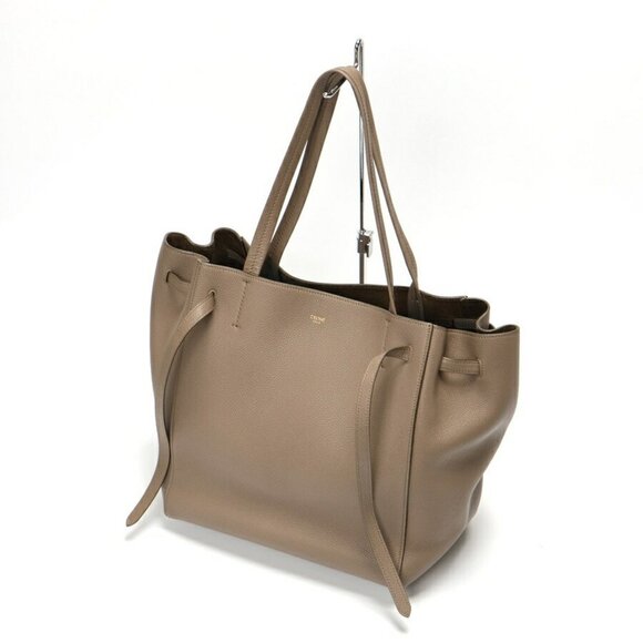 CELINE Gray Leather Tote Bag - Picture 1 of 8
